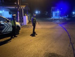 Tingkatkan Keamanan dan Keselamatan, Sat Lantas Polres Way Kanan Gelar Patroli Blue Light