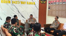 Tingkatkan Sinergi TNI-Polri, Kapolres dan Wakapolres Silaturahmi Ke Kodim 0427 / Way Kanan