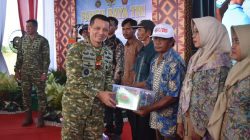 TNI Buktikan Komitmen Perkuat Ketahanan Pangan, Danrem 043/Gatam Hadiri Panen Raya Nasional Bersama Presiden RI