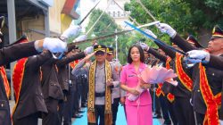 Pedang Pora Sambut Kombes Herbin Sianipar, Babak Baru Kepemimpinan di Polresta Bandar Lampung