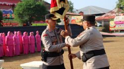 Pisah Sambut Kapolres Way Kanan Berlangsung Khidmat, Tunggul Wira Bhakti Ramik Ragom Resmi Beralih