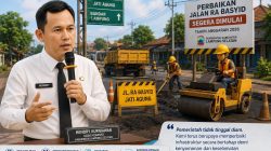 Pemkab Lampung Selatan Mulai Benahi Jalan RA Basyid, Ruas Strategis Jati Agung Segera Dipoles Demi Keselamatan Pengguna Jalan