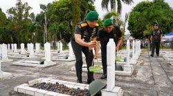 Danrem 043/Gatam Hadiri Ziarah Dan Bakti Kesehatan HUT Ke-1 Kodam XXI/Radin Inten