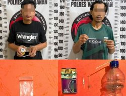 Hasil Tes Urine Positif Sabu, Dua Pemuda Asal Umpu Semenguk Diamankan Polres Way Kanan