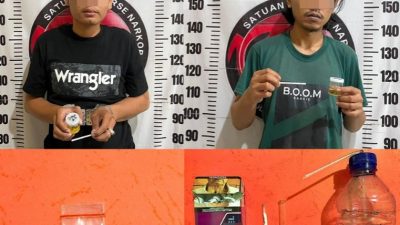 Hasil Tes Urine Positif Sabu, Dua Pemuda Asal Umpu Semenguk Diamankan Polres Way Kanan