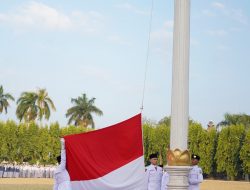 Upacara Penurunan Bendera HUT ke-81 Kemerdekaan RI di Provinsi Lampung Berlangsung Khidmat