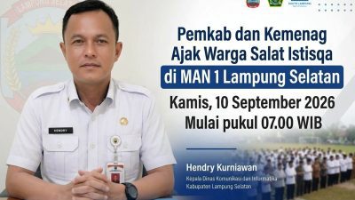 Ikhtiar Turun Hujan, Pemkab Dan Kemenag Ajak Warga Salat Istisqa Digelar di MAN 1 Lampung Selatan