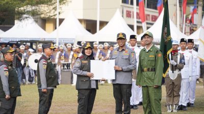 Ribuan Satlinmas Ikuti Kemah Bhakti di Bandar Lampung, ASLINMAS dan ABPEDNAS Dikukuhkan