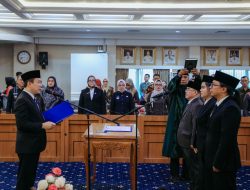 Pemprov Lampung Lantik Tiga Pejabat, Sekdaprov Marindo Tekankan Penguatan Pembangunan Manusia
