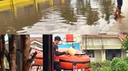 Hujan Deras Picu Banjir di Way Halim Permai, Tim Penanggulangan Bencana Bergerak Cepat