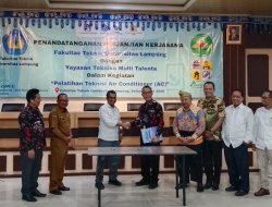 Fakultas Teknik Unila dan Yayasan Teknika Multi Talenta Jalin Kerja Sama Pelatihan Teknisi AC Bersertifikat Menulis